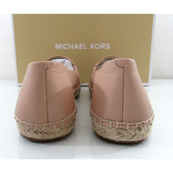 Michael Kors Kendrick Slip On Espadrille Flat Shoes MK Logo Oyster Black - Picture 5 of 6